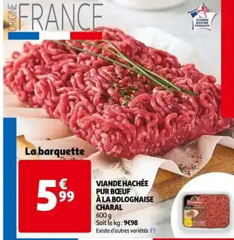 Auchan Viande Hachée Pur Bœuf à La Bolognaise Charal offre