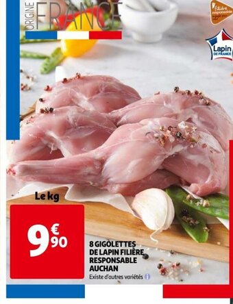 Auchan 8 Gigolettes de Lapin Filière Responsable Auchan offre