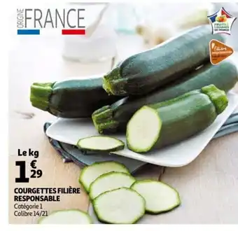 Auchan Courgettes Filière Responsable offre