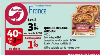 Auchan Quiche Lorraine Auchan offre