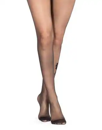 Collant transparent avec motif