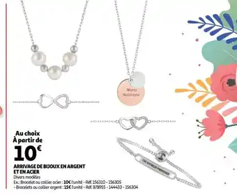 Auchan Arrivage de Bijoux En Argent Et En acier offre
