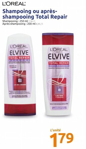 Action Shampoing Ou Après-Shampooing Total Repair offre