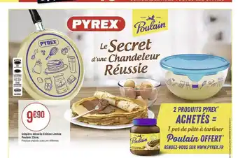 Pyrex Crêpière Décorée édition Limitée Poulain 25cm