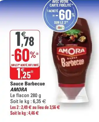 G20 AMORA sauce barbecue offre