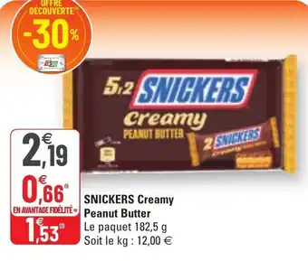 G20 SNICKERS creamy peanut butter offre