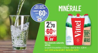 G20 VITTEL eau minérale naturelle offre