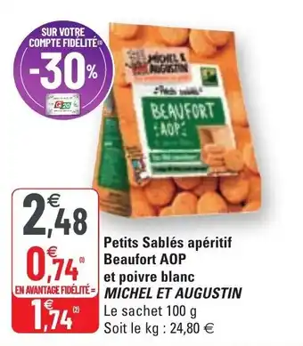 MICHEL ET AUGUSTIN petits sablés apéritif beaufort AOP et poivre blanc
