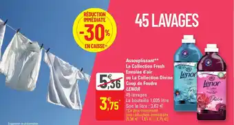 G20 LENOR assouplissant le collection fresh envolée d'air ou la collection divine coup de foudre offre