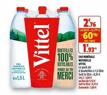 Coccinelle Supermarché Eau Minérale Naturelle Vittel offre