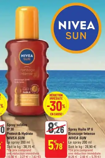 G20 NIVEA SUN spray huile IP 6 bronzage intense offre