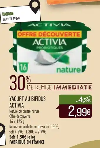 Match Yaourt au bifidus activia offre