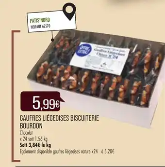 Gaufres liégeoises biscuiterie bourbon