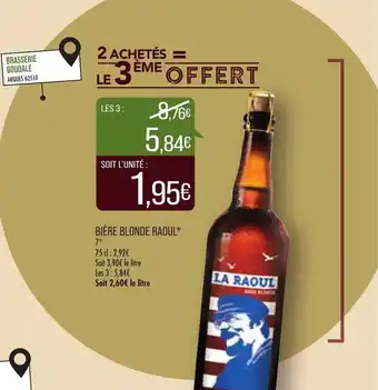 Match Bière blonde raoul 7 offre