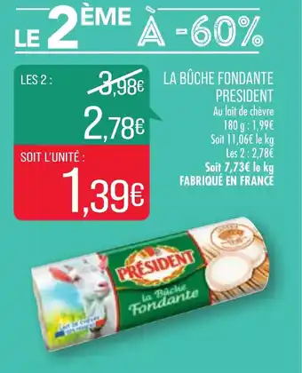 Match La bûche fondante président offre