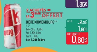 Match Bière kronenbourg offre