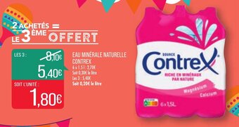 Match CONTREX eau minerale naturelle offre