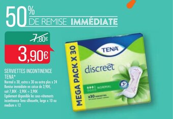 Match Serviettes incontinence tena offre