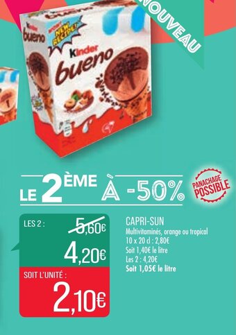 Match Capri-sun offre