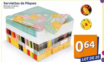 Action Serviettes De Pâques offre