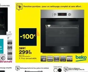 BUT Caldur grasse brandt porte prom -100€ fonction pyrolyse: pour un nettoyage complet et sans effort 399€ 299999 dont 10 offre