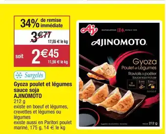 Migros Gyoza Poulet Et Légumes Sauce Soja Ajinomoto offre