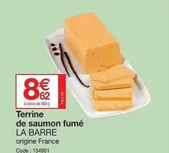 Promocash Terrine De Saumon Fumé La Barre offre