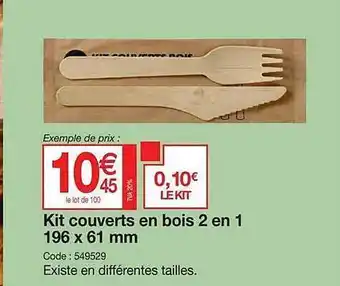 Kit Couberts En Bois 2 En 1 196 X 61 Mm