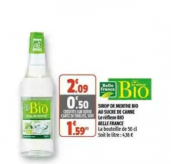 Coccinelle Express Sirop De Menthe Bio Au Sucre De Canne Le Réflexe Bio Belle France offre