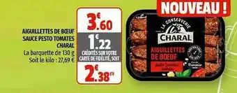 Coccinelle Supermarché Aiguillettes De Boeuf Sauce Pesto Tomates Charal offre