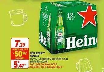 Coccinelle Supermarché Bière Blonde Heineken offre