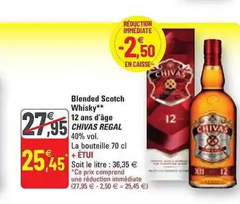G20 Blended Scotch Whisky 12 Ans D'âge Chivas Regal offre