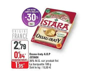 G20 Ossau-iraty A.o.p. Istara offre