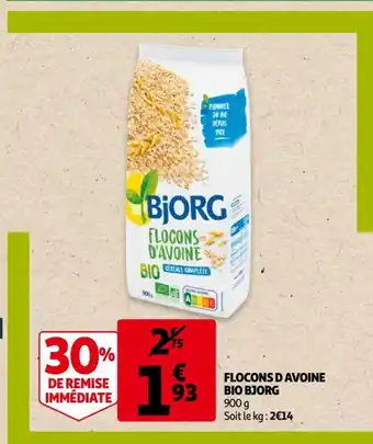 Auchan Flocons D Avoine Bio Bjorg offre