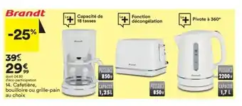 BUT Cafetière Bouilloire Ou Grille-Pain Au Choix offre