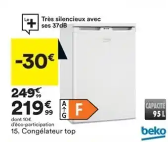 BUT Beko Congélateur Top offre