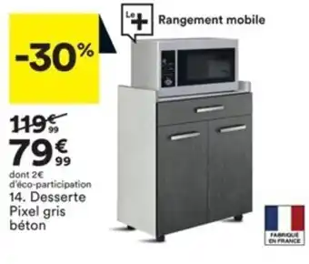 BUT Desserte Pixel Gris Béton offre
