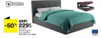 BUT Lit Coffre 140x190cm Lagos offre