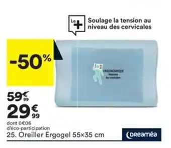 BUT Oreiller Ergogel 55x35cm offre