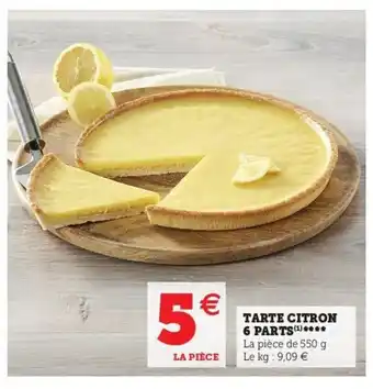 Hyper U Tarte Citron 6 Parts offre