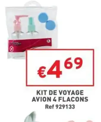 Trafic Kit de Voyage Avion 4 Flacons offre