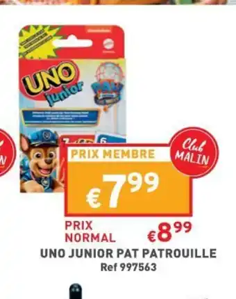 Uno Junior Pat Patrouille
