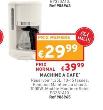 Trafic Machine A Cafe offre