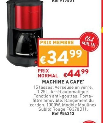 Trafic Machine A Cafe offre
