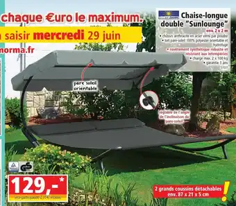 Chaise-Longue Double Sunlounge