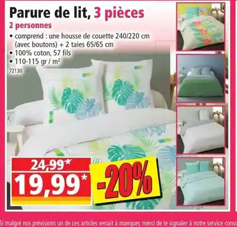Norma Parure de Lit 3 Pièces offre