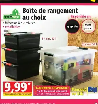 Norma Boîte de Rangement Au Choix offre