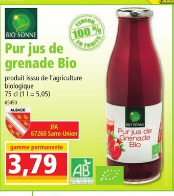 Norma Pur Jus de Grenade Bio offre