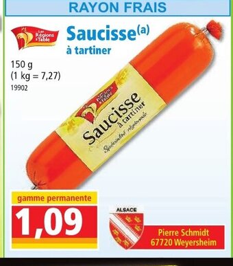 Norma Saucisse à Tartiner offre