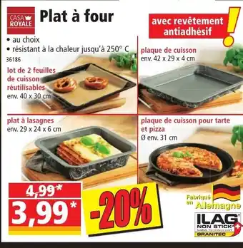 Norma Plat à Four offre